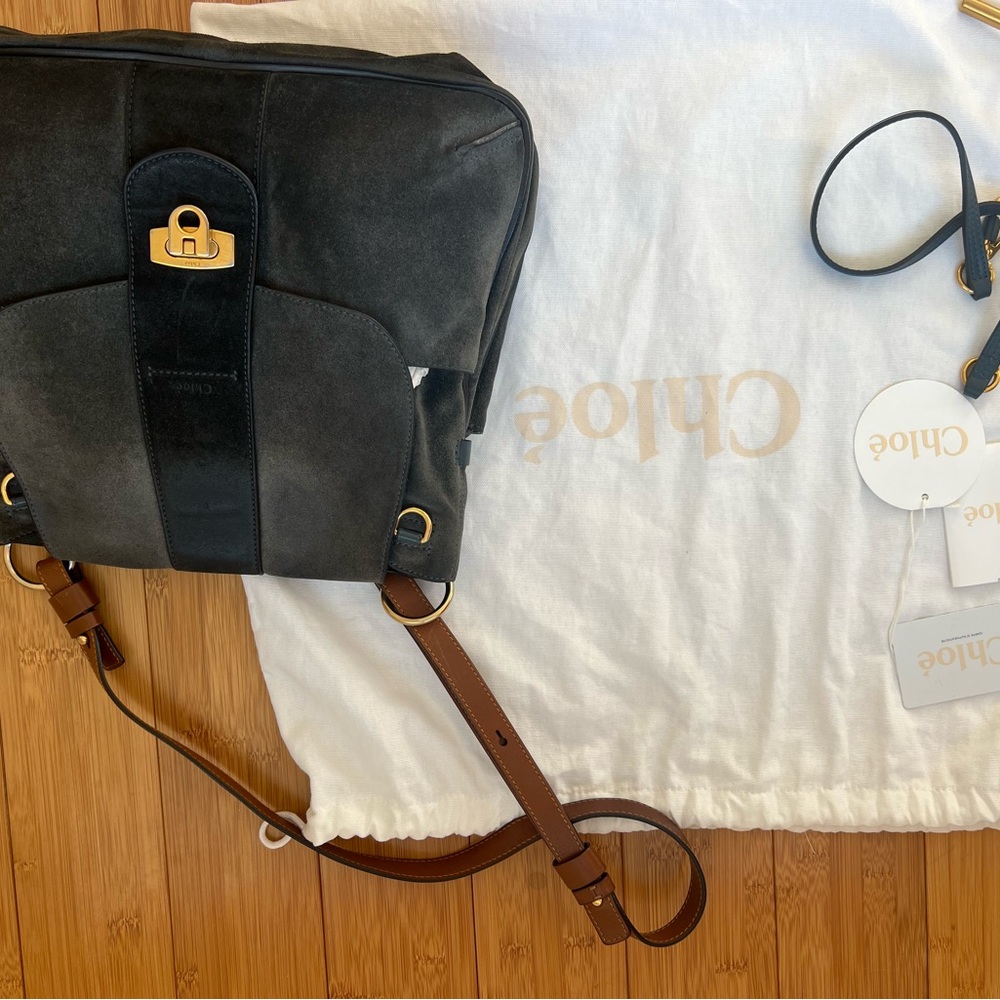 Chloe Lexa suede and leather handbag. - Picture 11 of 12